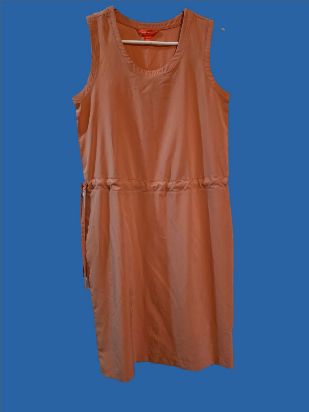 4/$25 Deal! Joe Fresh Coral Midi Tank Dress with Side Tie